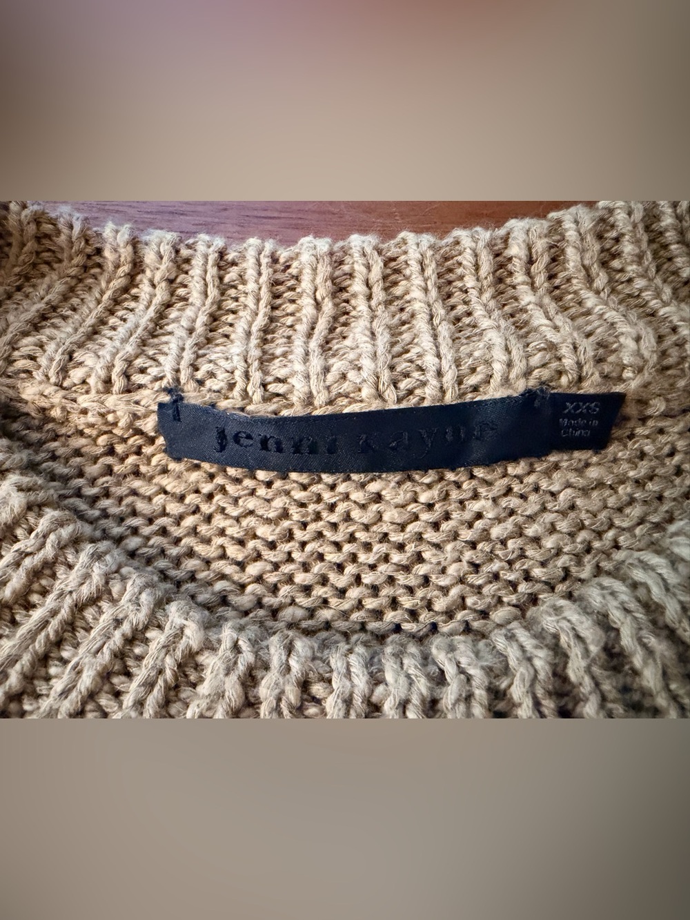 Jenni Kayne Cruise Cocoon Crewneck Safari XXS - Picture 3 of 7